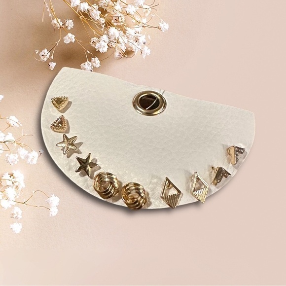 TRIANGLE Star Wire Cluster Stud Earrings Set - Picture 3 of 3